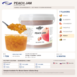 <span class=keywords><strong>Confiture</strong></span> de pêches THUMBSUP, douce et onctueuse, 2,8 kg x 6 cartons, pour garnitures de desserts et bubble tea - Product Image 2