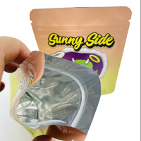 Sachet Doypack refermable en Mylar anti-odeur, imprimé motif herbes, 3,5 g, qualité alimentaire, personnalisable pour produits laitiers