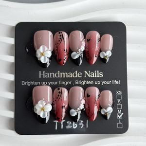 <span class=keywords><strong>Uñas</strong></span> Postizas Francesas <span class=keywords><strong>de</strong></span> Lujo Hechas a Mano al por Mayor con <span class=keywords><strong>Diseño</strong></span> Personalizado, Caja <span class=keywords><strong>de</strong></span> Acrílico, Adhesivos para <span class=keywords><strong>Uñas</strong></span> OEM/ODM, <span class=keywords><strong>Uñas</strong></span> a Presión para Dedos - Product Image 6