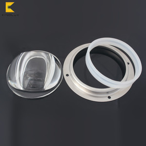 Lentille convexe concave en verre borosilicate de 78 mm pour éclairage <span class=keywords><strong>LED</strong></span> de type High Bay, éclairage public, indice de protection IP67, OEM, transmission supérieure à 92 % - Product Image 2