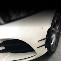 Autocollant de Spoiler Avant Noir Brillant et Motif Carbone en ABS, Compatible avec Mercedes-Benz Classe A W177 A180 A200 220 2018-22