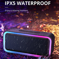 Altavoz A8 IPX5 Resistente al Agua, Sonido de 10W, 20H de Reproducción, V5.0, Emparejamiento TWS RGB, Bajos Potentes, para Fiestas al Aire Libre, Batería de Plástico