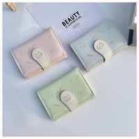 Dompet Lipat Kompak Kulit PU Pendek Gaya Chic Trendi Terbaru untuk Wanita, Cocok untuk Penggunaan Sehari-hari, Kerja, dan Belanja
