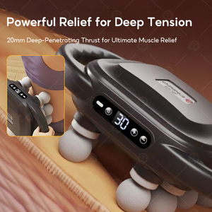 Pistola de Masaje Eléctrica Portátil Personalizada OEM de 8 Cabezales, Pistola de Masaje Muscular Facial, Vibrador de Tejido Profundo para Masaje de Cuello, Hombros y Espalda - Product Image 2