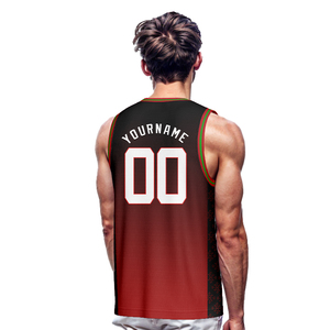 Op maat gemaakte, hoogwaardige, rode, snel drogende, antibacteriële basketbaltrui met mesh, ademend, plus size, sportkleding voor volwassenen - Product Image 4