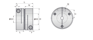 Membraankoppeling Elastisch aluminiumlegering <span class=keywords><strong>Servo</strong></span>-stappenmotor Schroefmotor Enkel/dubbel membraan Sleufgat 16-105MM 5000 RPM - Product Image 3