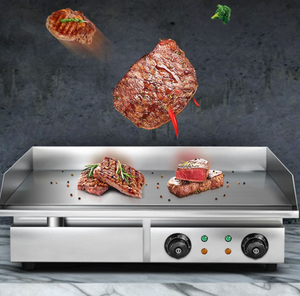 Çift döner bağımsız sıcaklık kontrol plakası kızartma tavası elektrikli düz üst paslanmaz çelik izgaralar kalbur ızgara gaz - Product Image 3