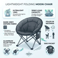 Chaise pliante légère en aluminium pour le camping en plein air avec porte-gobelet, siège de loisirs portable