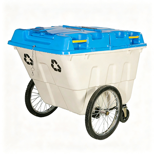 Chariot de nettoyage multi-niveaux robuste pour service d'entretien, chariot de ménage durable avec seaux amovibles, porte-déchets et étagère de rangement - Product Image 2