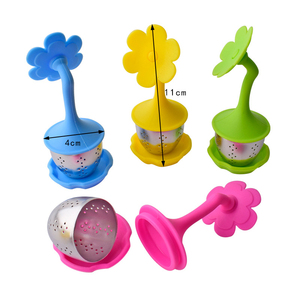 ที่กรองชาพร้อมที่จับทรงหลวมลูกบอลชาซิลิโคนรูปทรงใบไม้ - Product Image 6