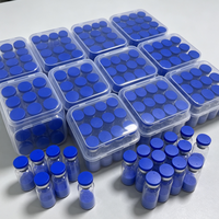 Poudre de peptides GHK-CU lyophilisés à 99% de pureté, matière première cosmétique, poudre de peptide de cuivre GHK-CU, flacons de 50 mg et 100 mg, produits OEM