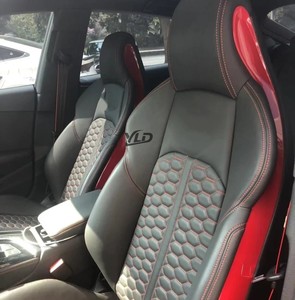 Asientos de Carreras YLD con Deslizadores Dobles, Asientos Deportivos Reclinables de Cuero Nappa, 1 Par Lado del <span class=keywords><strong>Conductor</strong></span> y del Pasajero - Product Image 5