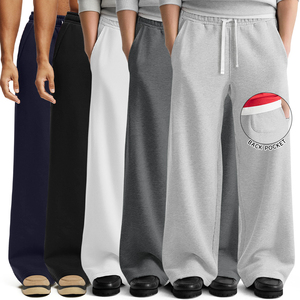 <strong>Men's</strong> Essentials Big &amp; Tall Heavyweight <strong>Fleece</strong> Lined Winter Trousers Straight Baggy Loose <strong>Pants</strong> Wide Leg Track <strong>Pants</strong> - Product Image 1