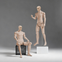 Maniquí Masculino Articulado Realista de Cuerpo Completo Multifuncional con Piel Mate Realista, Pose Ajustable y Articulaciones Móviles