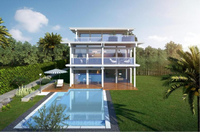 Maison en bois préfabriquée moderne avec isolation et prête pour l'énergie solaire, conception personnalisée pour bureau de jardin, villa, complexe de glamping