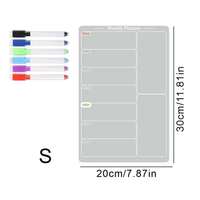 Calendario y Planificador Magnético Acrílico Spark para Refrigerador con Pizarra Transparente de Borrado en Seco de 3 mm de Grosor, Juego de Varias Piezas para el Regreso a Clases