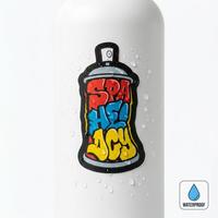 Pegatinas de Aerosol de Graffiti para Ropa Urbana, Pegatinas de Vinilo Mate con Corte Personalizado, Calcomanías de Logotipos de Arte Urbano de Moda para Paquete Personalizado