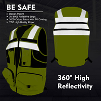Gilet de sécurité Oxford durable SMASYS pour le commerce de détail, haute visibilité, classe 2 ANSI, respirant, réfléchissant, logo personnalisé, design professionnel