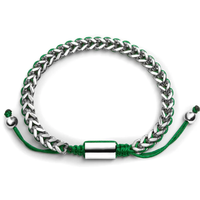 Bracelet GOLDIX pour homme, style punk, en acier inoxydable, maillons macramé, tressé à la main, ajustable, personnalisé, pour fiançailles, plaqué or 18 carats, tendance