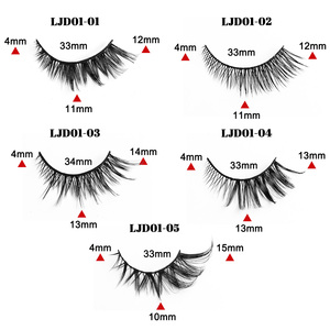 Private Label 10 Pairs Soft <b>cat</b> <b>Eye</b> Full Strip <b>Eye</b> <b>Lashes</b> Wholesale Custom logo 3d Silk False Natural Eyelashes Set - Product Image 6