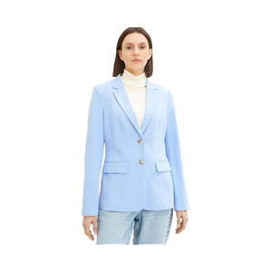 Chaqueta de cuello de traje de color sólido Chaqueta de estilo de cárdigan personalizada Chaqueta de traje de <span class=keywords><strong>mujer</strong></span> Blazer tejido - Product Image 1