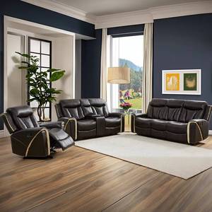 Modern Manual Living Room Recliner Sofa with Storage <b>Console</b> 321 Set, Expandable and Foldable, Suitable for Apartment Use - Product Image 4