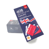Ensemble de cartes mémoire pour le test de civisme britannique moderne, guide d'étude de la naturalisation avec 100 questions et réponses sur le civisme britannique