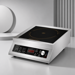 Professional 3500W Tabletop Flat Fryer Space-saving Induction Cooker with Adjustable Feet for Restaurant Hotel Canteen Cafe - Product Image 1