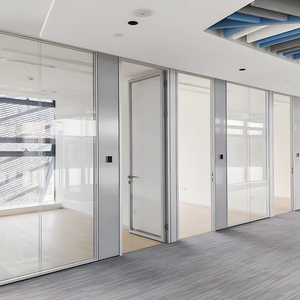 Trung Quốc Phổ Biến Nhất Sang Trọng Showroom Nhôm Khung Kính Trắng Tường Phân Vùng Văn Phòng Phân Vùng Kính Cho Phòng - Product Image 4