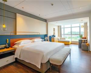 Meibao Yazhi Hotel mobili moderni set di camere da letto di lusso per resort a <span class=keywords><strong>4</strong></span> stelle Boutique Hotel fabbricati legno mobili Hotel - Product Image 6