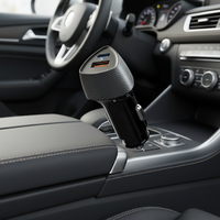Cargador de Coche SUNDA 51W PD 30W QC3.0 18W Doble Puerto USB Tipo C Carga Rápida Adaptador de Cargador de Coche de Fibra de Carbono
