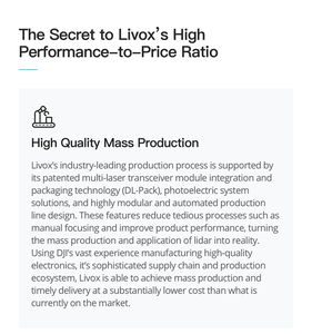 Nuevo Escáner Láser Original Livox <span class=keywords><strong>Avia</strong></span> para Dron DJI Matrice 300/600, Campo de Visión Superior a 70 Grados, Menos de 500g, 240000 Puntos/<span class=keywords><strong>s</strong></span>, IP67 - Product Image 4