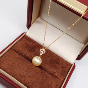 UM เครื่องประดับสร้อยคอทองคำแท้18K ขายส่งประดับมุกสีทองสำหรับทุกเพศ/ผู้ชาย/ผู้หญิงวันครบรอบวันแต่งงานของขวัญปาร์ตี้ - Product Image 5