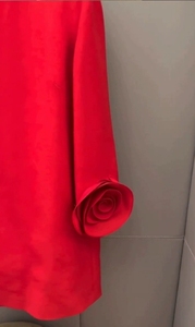 Abiti da donna larghi da festa a luci rosse a fiori maturi da donna di fascia alta da donna di lusso semplice elegante alla moda Slim a linea - Product Image 2