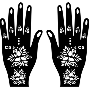 12 <strong>Styles</strong> Dark Hand <strong>Henna</strong> Tattoo Stickers Paper Temporary - Product Image 4