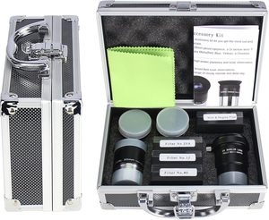 1,25 inch astronomische telescoopaccessoireset met draagtas - Telescoop Plossl oculairset, filterset, 2X Barlow-lens - Product Image 3
