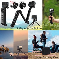 Étui en silicone étanche populaire, support de vélo à ventouse, kit d'accessoires de voyage, sac pour GoPro Hero 13 12 11 10 9, noir