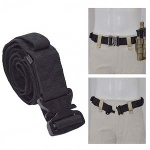 Ceinture tactique en nylon 900D pour hommes, boucle à dégagement rapide réglable, ceinture de combat noire pour la chasse - Product Image 5