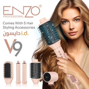 <span class=keywords><strong>ENZO</strong></span> EN-754 Tamaños grandes 5 en 1 Cepillo redondo Salón de belleza Iónico Original Soporte de peluquero Elección Juego de secador de pelo Hecho en China - Product Image 2