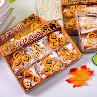 2023 gomme Halloween Expression citrouille forme ronde étudiant enfants école papeterie cadeau ensemble fournitures gomme crayon en caoutchouc
