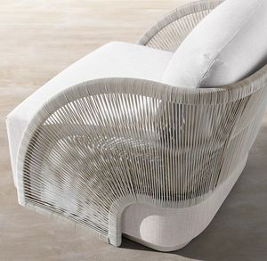 في الهواء الطلق PE الخوص الأثاث حبل المنسوجة أريكة للماء الألومنيوم الإطار الروطان الخوص فندق الفناء حديقة مجموعة - Product Image 5