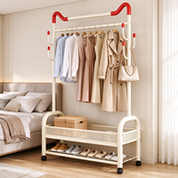 Séchoir à linge extérieur mobile, double niveau, en acier au carbone extra épais, détachable, robuste, moderne, peu encombrant et écologique