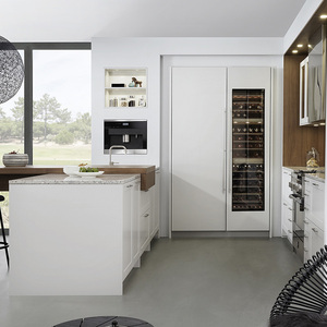 Kitchen Luxury Kitchen Cabinet Designs China Full White High Glossy Shaker Kitchen Cabinet Solid Wood Laminate Plywood Assembled Modern Luxury Kitchen Cabinets