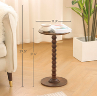Table basse et table d'appoint en bois massif moderne, gain de place, meubles de salon avec un design durable