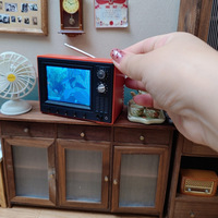 Nouveauté : Accessoires pour maison de poupée 1:12, modèles de télévision jouables, jouets miniatures, mini-téléviseur portable, accessoires pour maison de poupée