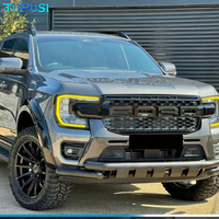 Faro Láser con Luz Diurna Amarilla Ámbar para Ford Ranger Raptor Everest T9 Matrix y Placas LED DRL Ojos de Ángel