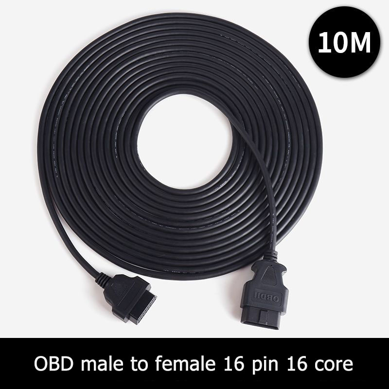 30cm OBD male to female 16pin 16 core extension cable OBD2 diagnostic tool extension cable