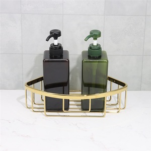 Étagère d'angle de salle de bain triangulaire en alliage de zinc, sans perçage, à poser sur comptoir, pour lavabo - Product Image 3