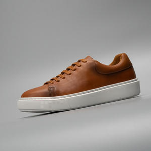 Chaussures de marche décontractées à lacets pour hommes, baskets en cuir de haute qualité, confortables, respirantes, peintes à la main - Product Image 4