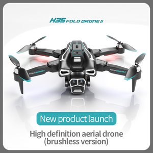 Drones pliables pour débutants avec moteur sans balais, gyroscope 6 axes, double caméra, télécommande 360° °   Évitement d'obstacles - Product Image 4